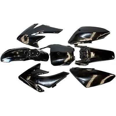 BLACK Plastics Guard Fairing Fender Kit CRF70 150c 160cc PIT PRO Trail Dirt Bike • $45.54