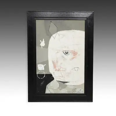 Michael Banks Pale Face 3 Painting On Board Framed Contemporary Folk Artist  • $2295