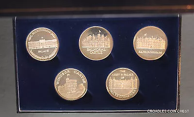 Royal Residences Proof Like Silver? Medal Set Of 5 Cased Stunning  • $28.95