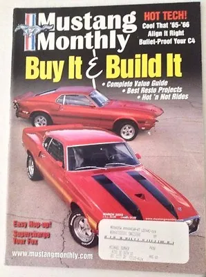 Mustang Monthly Magazine Best Resto Projects March 2002 041217nonrh • $17.99