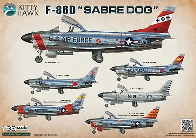 Kitty Hawk KH-32007 1/32 F-86D Sabre Dog • $85.15