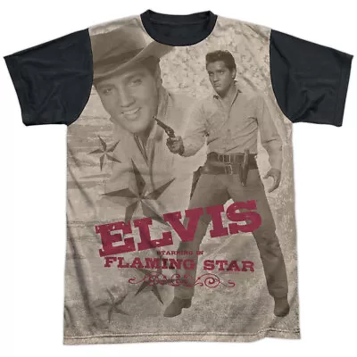 Elvis Presley Flaming Star Adult Halloween Costume T Shirt (Black Back) S-3XL • $19.99