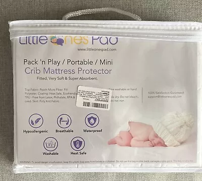 Little One's Pad Pack N Play Crib Mattress Cover - Fits All Baby Portable Cribs • $8