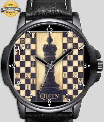 Chess Player Chessman Queen Novelty Art  Unique Wrist Watch FAST UK • $40.34