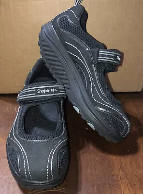 Skechers Shape-Ups 11807 Sleek Black Rocker Toning Mary Jane Shoes Women's US 7 • $54