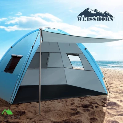 $51.10 • Buy Weisshorn Camping Tent Beach Tents Hiking Sun Shade Shelter Fishing 2-4 Person