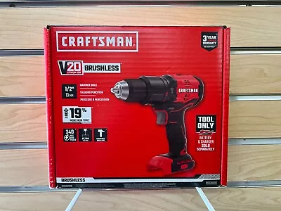 Craftsman CMCD731B 20V 1/2  Cordless Brushless Hammer Drill TOOL ONLY • $59.99