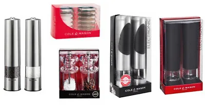 Salt And Pepper Mill Sets Various Styles Ideal Gift Set Idea New • £54.95