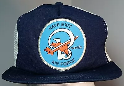 Air Force HAVE EXIT Beech Aircraft Corp. Airplane Aviation Vtg USAF Trucker Hat • $11.08