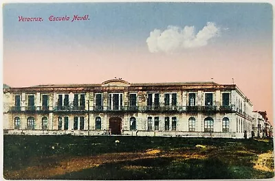 Vintage Veracruz Mexico Escuela Naval Militar Postcard Navy Military School • $9.99