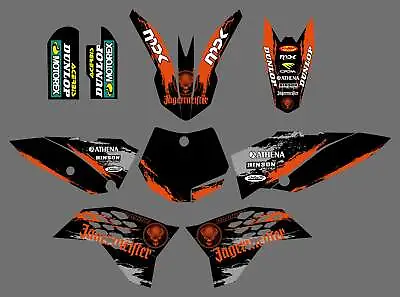 Team Graphics & Background Decals Kit For KTM SX 65 2009-2015 2010 2012 2013 • $50.59