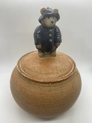 Pelletier Pottery Bear Musical Cookie Jar Signed  By The Artist Very Rare • $350