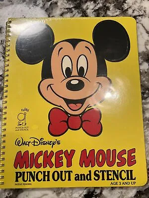 Mickey Mouse Punch Out And Stencil Book • $53