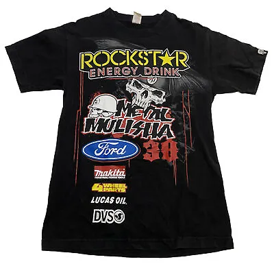 VTG Metal Mulisha T Shirt Brian Deegan Moto Rockstar Black Sz Small U7 • $30