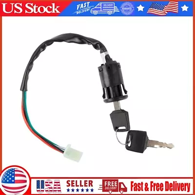 Universal Motorcycle Ignition Switch 2 Key 4 WireFor ATV Quad Dirt Bike/durable • $11.61