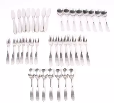 LAUFFER Magnum Norway 18-8 Stainless Flatware 38 Piece Set Fork Spoon Knife • $499.95