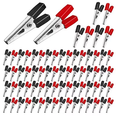 72Pcs Electrical Test Clamps Metal Alligator Clips With Red & Black Handle Bulk • $8.99