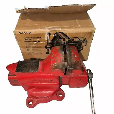 VINTAGE CRAFTSMAN RED SWIVEL BASE BENCH VISE No. 391-5180  JAWS 3 1/2  With BOX • $27.99