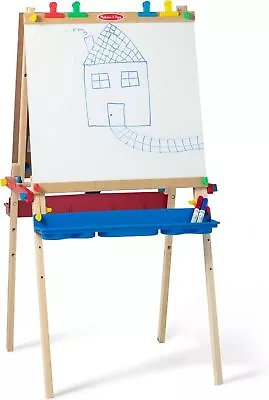 Melissa & Doug Deluxe Standing Art EaselDry-Erase Board Chalkboard • $55.81