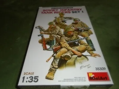 Miniart 35309 1/35 Soviet Infantry Tank Riders Set 1 Plastic Model Kit • $9.99