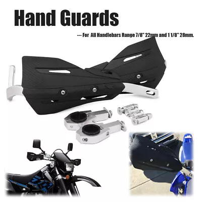 Hand Guards Handguard For 7/8  11/8 Handlebar Motorcycle Dirt Pit Bike ATV Black • $29.99