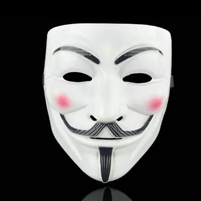 Anonymous Hacker V-Vendetta Game Face Mask Party Cosplay Prop Master Halloween. • £4.67