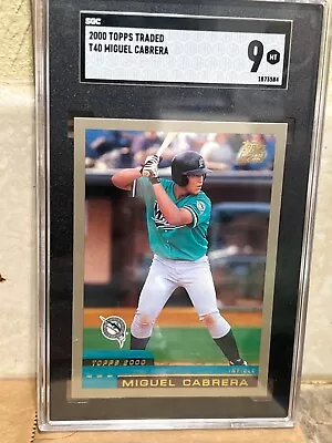 2000 Topps Traded Miguel Cabrera SGC 9 #T40 Rookie RC GEM MINT • $150