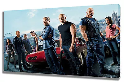 Wall Art Canvas Picture Print Fast And Furious Flight Framed • £13.99