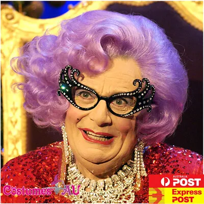 Dame Edna Everage Aussie Fancy Costume Party Wig + Glasses Drag Queen Celebrity • £11.77