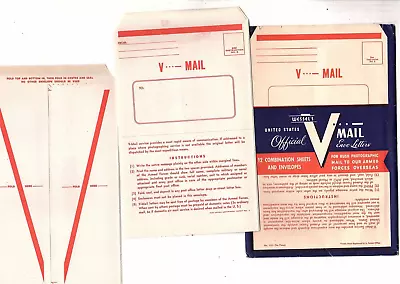 Unissued Unused WWII WW2 US V-Mail V Mail Pack Of 12 (mb25 • $84