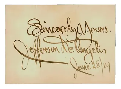 RARE  Acrobatic Actor Jefferson De Angelis Hand Signed Card • $199.99