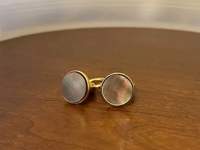 $12 • Buy Vintage Cufflinks Mother Of Pearl Flip Toggle Cuff Links