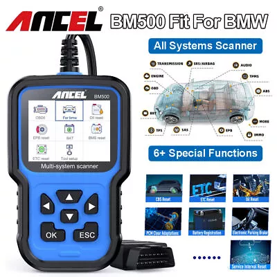 ANCEL BM500 OBD2 Scanner For BMW All System Car Diagnostic Tool ABS SRS ESP SAS • $84