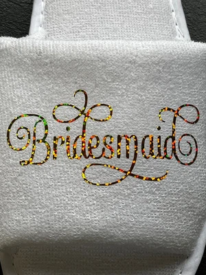 £5.85 • Buy Sparkling Gold Slippers Great Morning Of Your Wedding Day Bridesmaid Hen Party