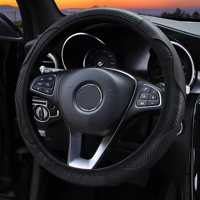 Microfiber Leather Car Steering Wheel Cover Anti-slip 15'' Universal Accessories • $14.63