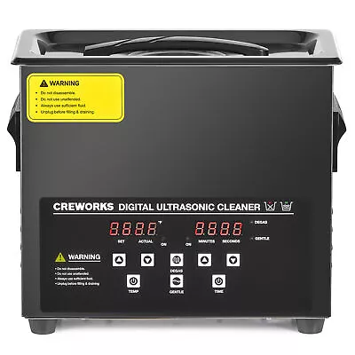 CREWORKS 3L Digital Sonic Cleaner For Retainer Glasses Watch With 300W Heater • $89.99