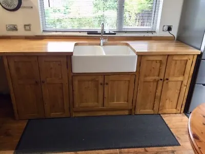 Utility Room Double Butler Sink/appliance Unit In A Traditional Waxed Finish. • £2530.68