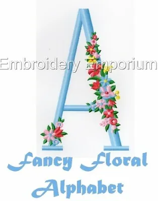 £8.95 • Buy Fancy Floral Alphabet Collection - Machine Embroidery Designs On Cd Or Usb