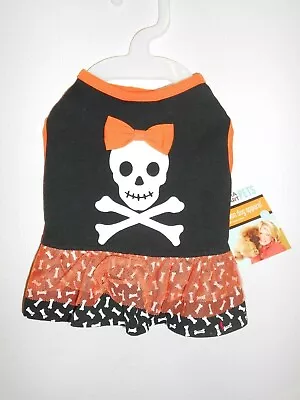 Martha Stewart Glitter Skull And Crossbones Tutu Halloween Dog Costume XS/Small • $10.99