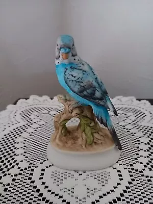 Vintage Blue Parakeet Lefton China Hand Painted Figurine KW395 • $14.95