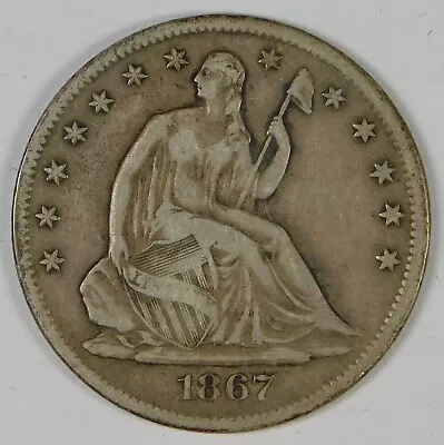 1867-S Seated Liberty Silver Half Dollar • $77.09