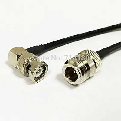 1pc N Type Female To BNC Male Right Angle RA RF Pigtail Cable Adapter RG58 50cm • $11.26