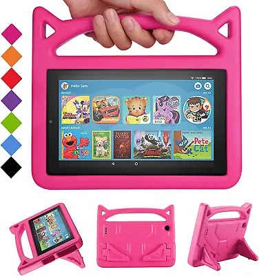 2019 Fire 7 Tablet Case For Kids - Kids Shock Proof Case Cover With Handle And S • $25.07
