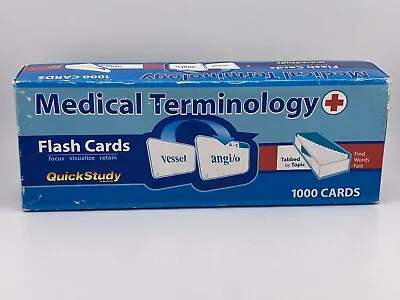 Medical Terminology Flash Cards (1000 Cards) : A QuickStudy Reference Tool By... • $12.79