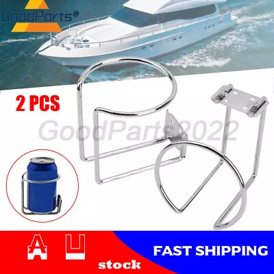 2PCS Stainless Steel Boat Ring Cup Drink Holder Fit Camper Truck RV Marine Yacht • $17.59