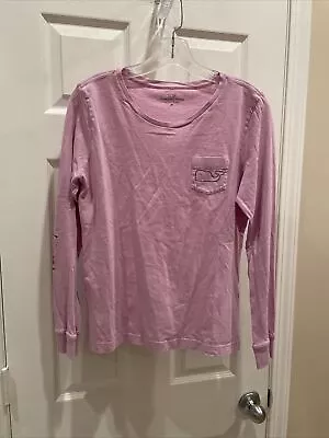 Vineyard Vines Shirt Women M Purple Marthas Vineyard Long Sleeve Round Neck • $20.79