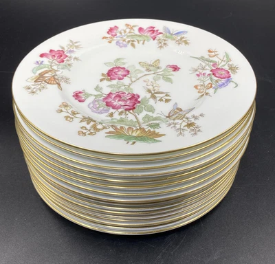 $55 • Buy 16 Wedgwood English Bone China Charnwood Salad Plates 8  Floral