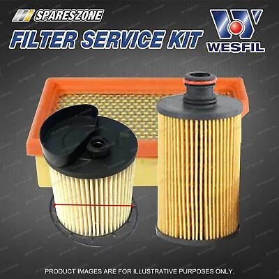 $66.19 • Buy Wesfil Oil Air Fuel Filter Service Kit For Ssangyong Korando C200 2.0L XDi 11-on