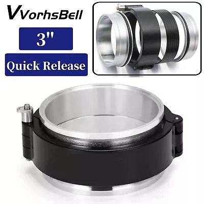 $24.99 • Buy 3'' Aluminum Quick Release HD Clamp V-Band W/ Flanges For Air Intake Turbo Pipe