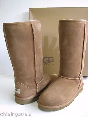 Ugg Classic Tall Women Boots Suede Chestnut Us 10 /uk 8.5 /eu 41 • $149.99